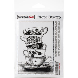 Darkroom Door Photo Cling Stamp Tea Cup 4.6"X3.2"