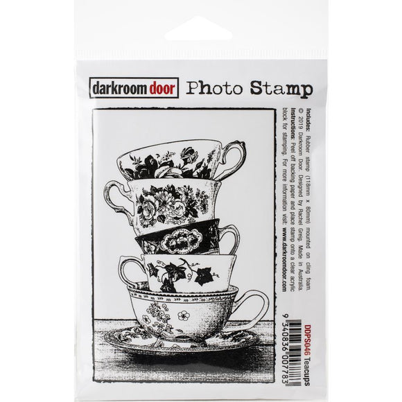 Darkroom Door Photo Cling Stamp Tea Cup 4.6