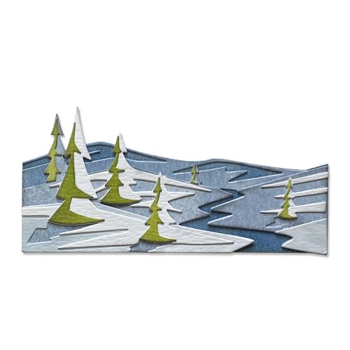 Sizzix Thinlits Die Set 6PK - Snowscape, Colorize by Tim Holtz