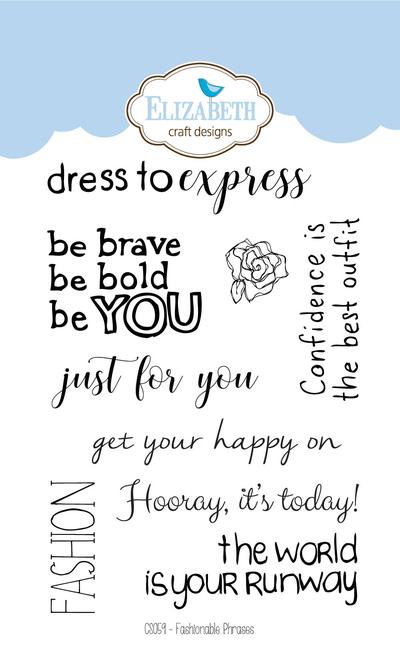 Elizabeth Craft Designs Fashionable Phrases - Clear Stamps
