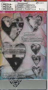 RANGER DINA WAKLEY Love Rocks Stamp & Stencil