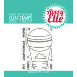 Avery Elle - Clear Photopolymer Stamps - Peek-A-Boo Balloon