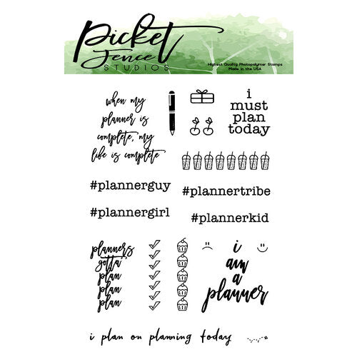 Picket Fence Studios - Clear Photopolymer Stamps - Planners Gotta Plan