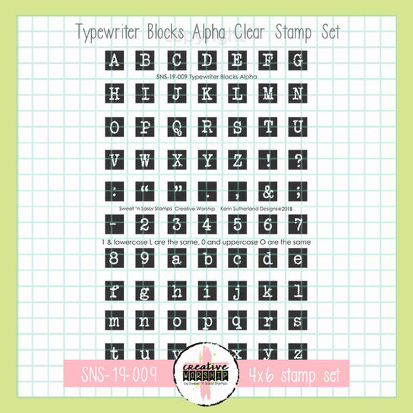 Creative Worship: Typewriter Blocks Alpha Clear Stamp Set