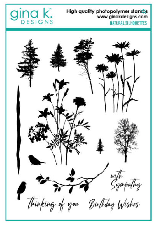 Gina K Designs NATURAL SILHOUETTES Clear Stamps