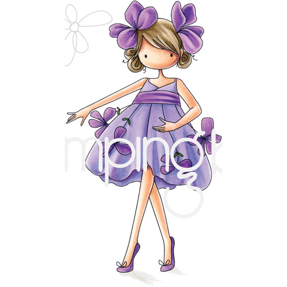 Stamping Bella Cling Stamps- Tiny Townie Garden Girl Violet