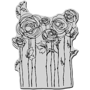 Stampendous Cling Stamp Ranunculus Field