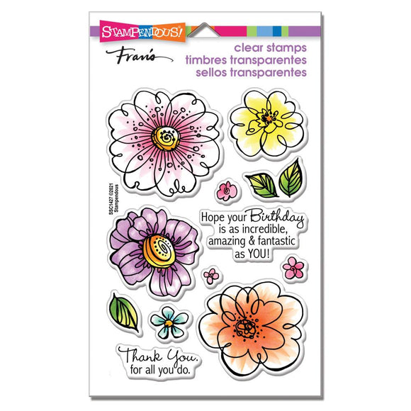 Stampendous Perfectly Clear Stamps Blooming Birthday