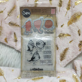 Tim Holtz Crazy Bird Stamps and Embossing Folder with Coordinating Dies