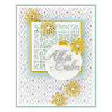 Spellbinders ALL IS CALM WORD FRAME ETCHED DIES FROM THE HOLIDAY MEDLEY COLLECTION BY BECCA FEEKEN