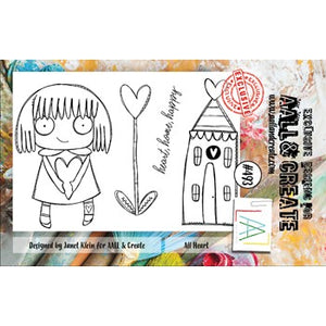 AALL & Create ALL HEART A7 Clear Stamp aall493