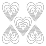 Sizzix Thinlits Die Set 25PK - Stacked Tiles, Hearts by Tim Holtz