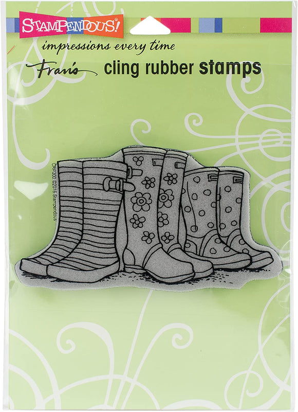 Stampendous Cling Stamp, Puddle Boots