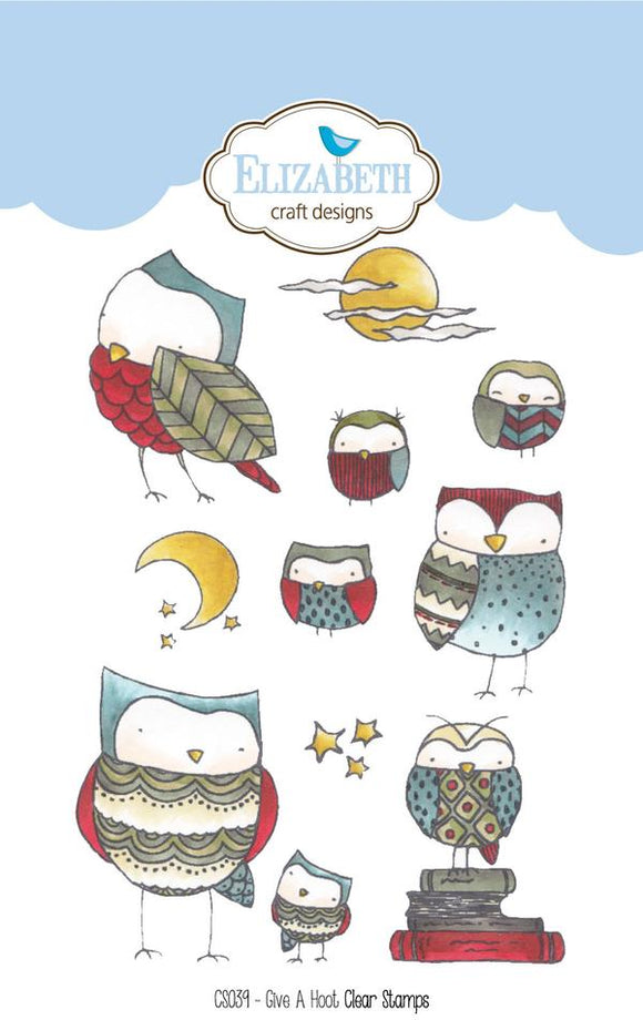 Elizabeth Craft Designs Give a Hoot - Clear Stamps