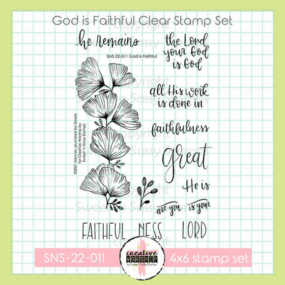 Creative Worship: God is Faithful Clear Stamp Set