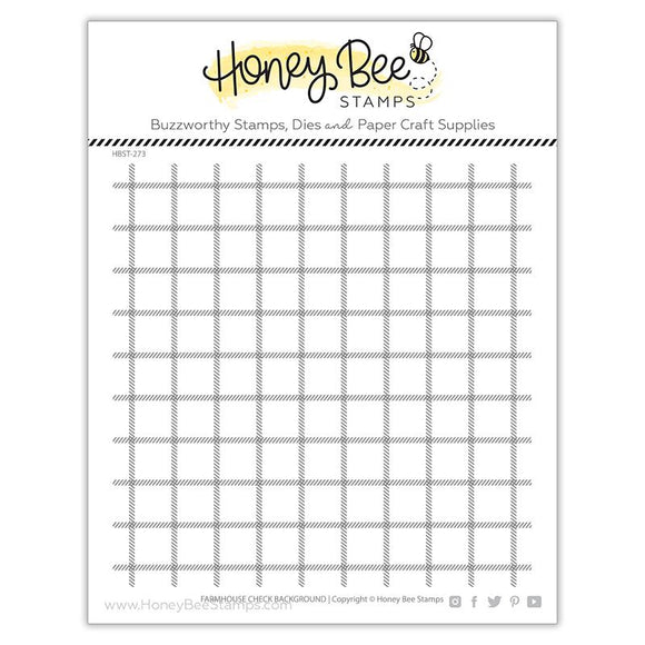 Honey Bee Stamps Farmhouse Check Background | 6x6 Stamp Set