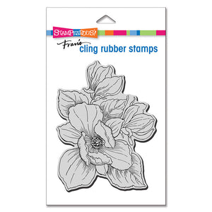Stampendous - Cling Mounted Rubber Stamps - Pink Magnolia