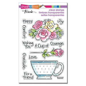 Stampendous - Clear Photopolymer Stamps - Pop Rose Teacup