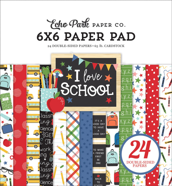 ECHO PARK I Love School 6x6 Paper Pad