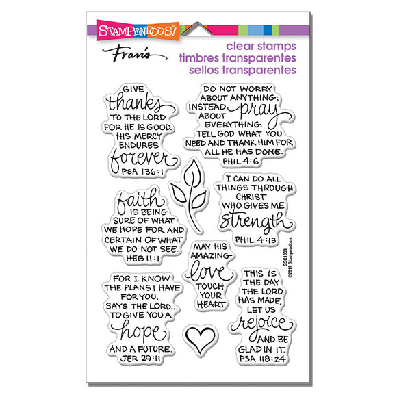 Stampendous Bible Verses Perfectly Clear Stamps Set
