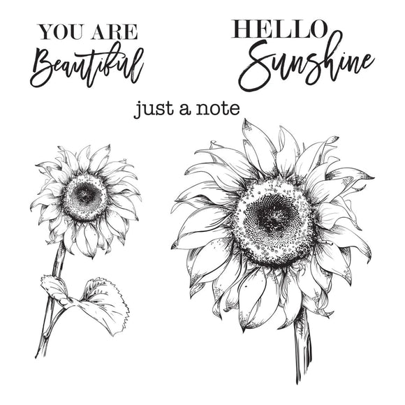 Spellbinders - Cardmaker Stamp Collection - Clear Stamps - Hello Sunflower