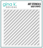 Gina K Design Art Stencil- Sassy Stripes Design