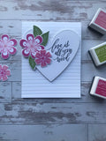 Gina K Design Clear Mini Stamps- Fancy Flowers