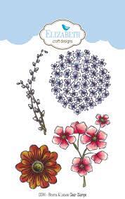 Elizabeth Craft Designs Blossoms and Leaves Clear Stamps