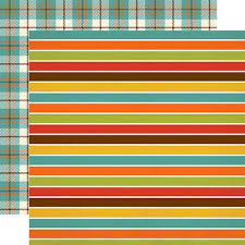Echo Park Grandson Stripes 12x12 Printed Paper