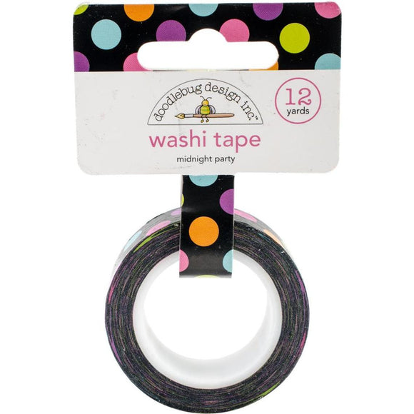 Doodlebug Washi Tape 15mmX12yd Midnight Party, Candy Carnival