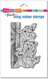 Stampendous Retired Cling Rubber Stamp: Funny Farm